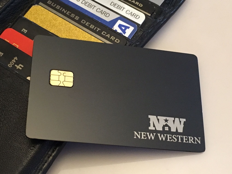 New Western Black Card - Custom Metal Credit Cards