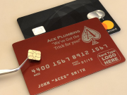 red custom metal credit card