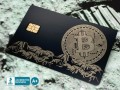 Bitcoin to the moon metal debit card design