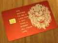 custom red metal credit card