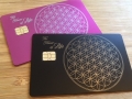 sacred geometry metal debit credit card