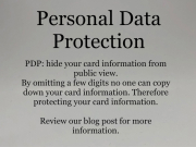 PDP Personal Data Protection