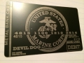 Custom Black Metal Credit Card USMC