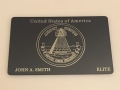 Elite USA metal black card
