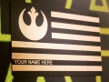 Rebel Flag metal black card