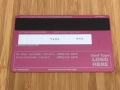 Pink metal credit card template #2 Back