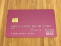 Pink metal credit card template #2