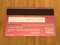 Pink metal credit card (Back)