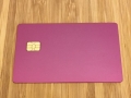 Pink metal credit card