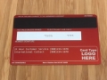 Red Metal Credit card Template #2 Back