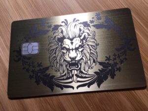 Custom Brushed Gold Plated Card