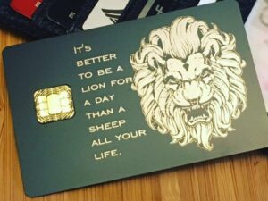 Custom Black Metal Credit Card