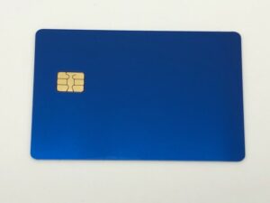 Anodized Blue Metal Credit Card front