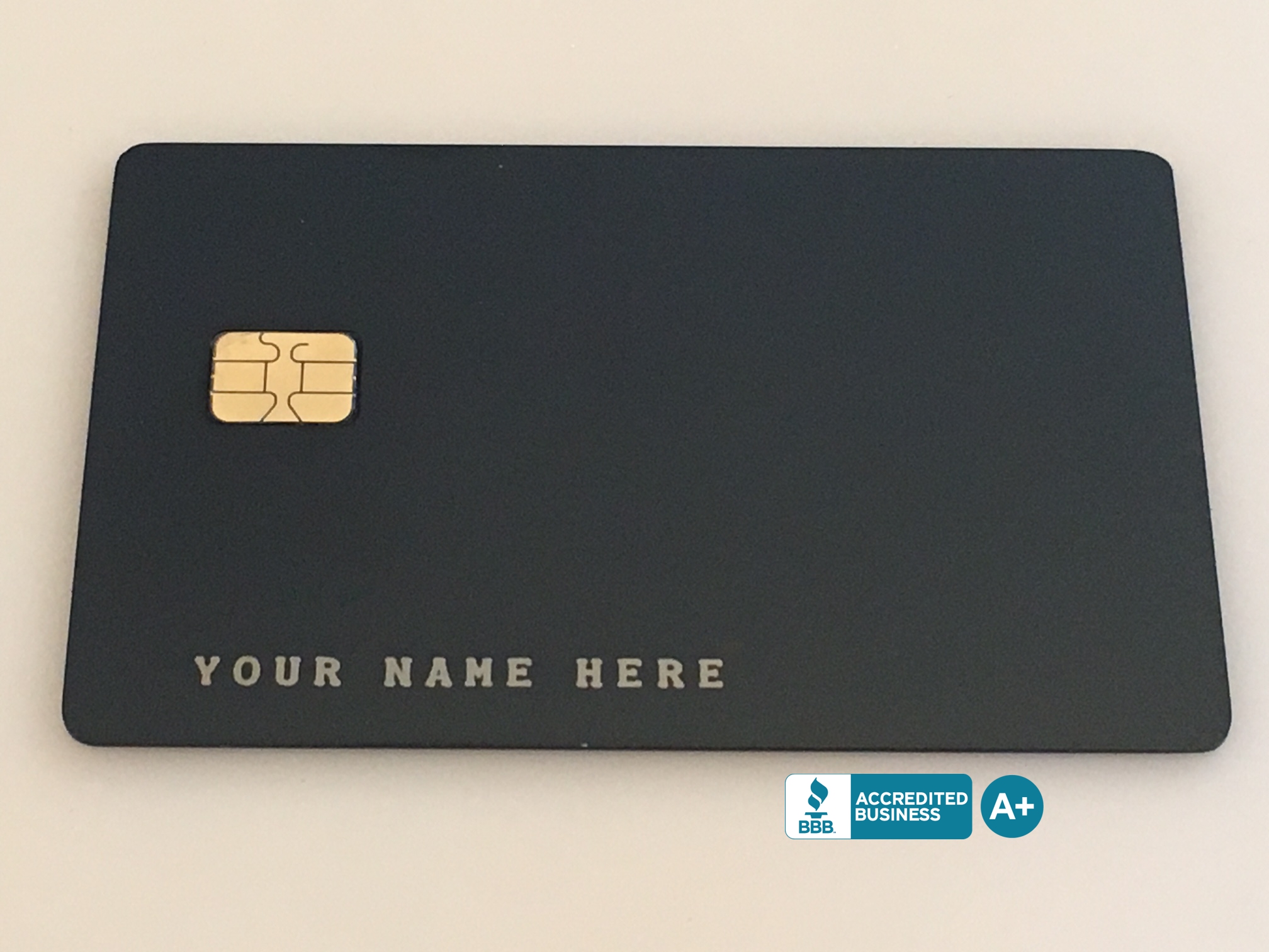 Matte Black Template 1 Custom Metal Credit Cards