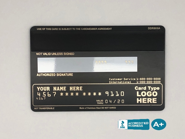 QR Code Metal Business Card Design (matte-black)