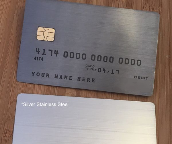 Custom Blue Steele (Pewter) Metal Card