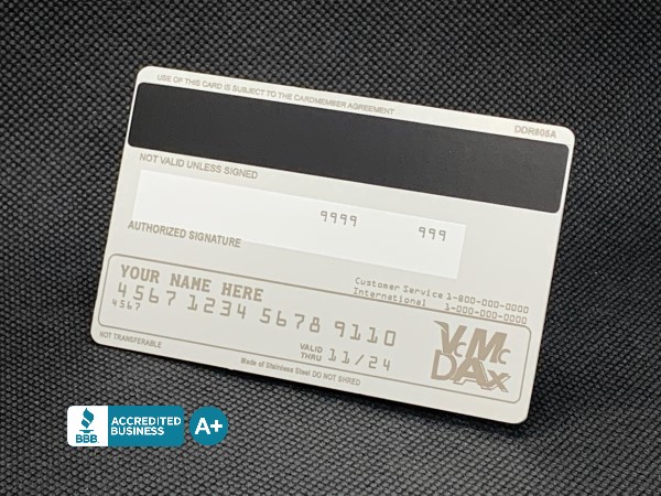 Custom Matte White Metal Credit Cards