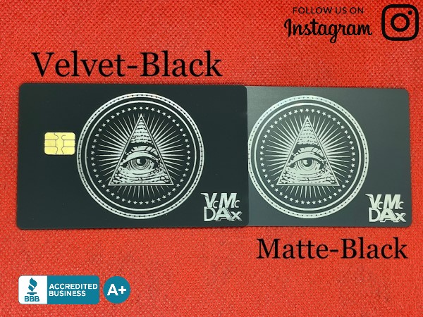 Custom Engraved Velvet-Black Card