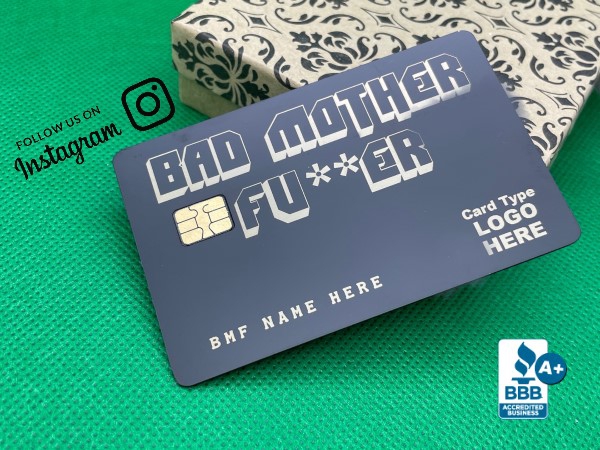 Bad Mother Fu*ker Card (matte-black)