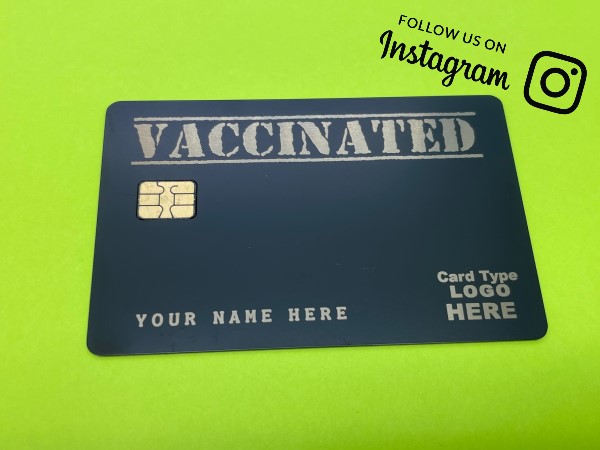 Vaccinated Card Design (matte-black)