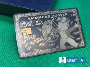 american hustle custom metal credit debit card