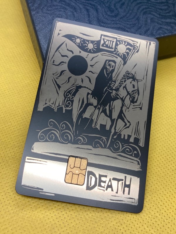 Death Tarot Card Design (matte-black)