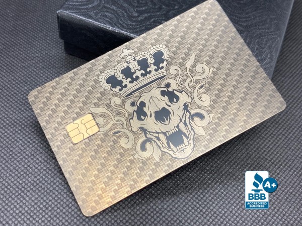 Lion Skull Metal Card Design (matte black) 