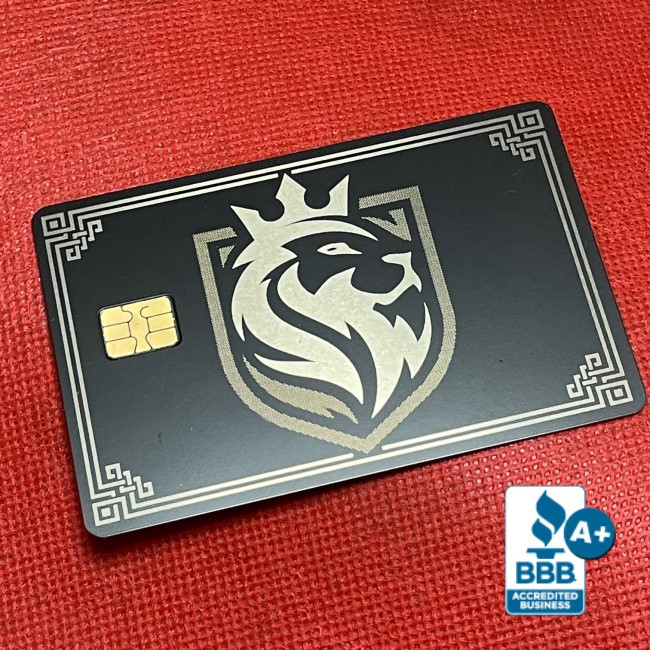 Royal Lion Metal Card Design (matte black) 