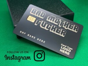 bad mother fucker metal credit card wallet accessory 2022