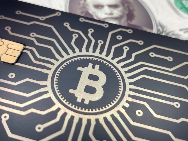 Bitcoin Metal Card Design (matte-black)