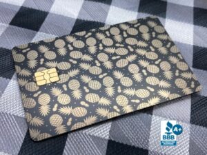 Lifestyle Pineapple Card Design (matte-black)