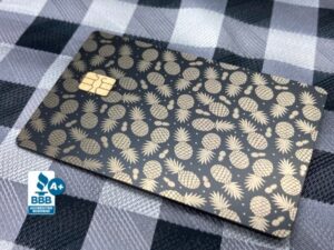 Lifestyle Pineapple Card Design (matte-black)