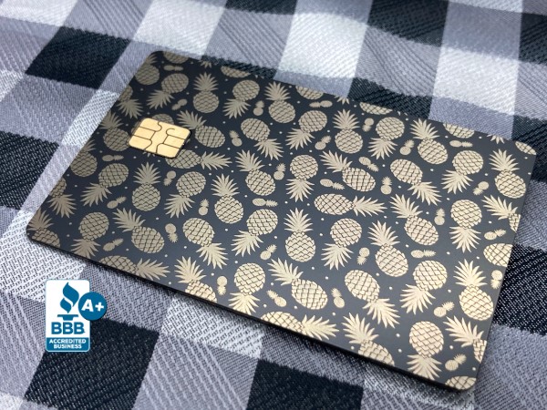 Lifestyle Pineapple Card Design (matte-black)