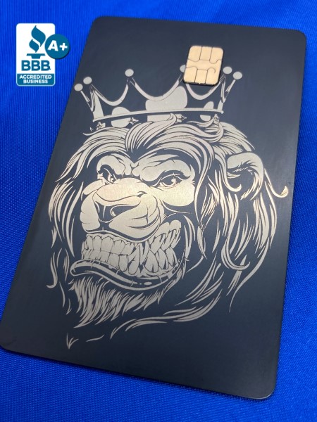 Lion King Leo Metal Credit Card (matte-black)