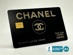 Chanel Inspired Matte-Black Card