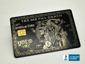 Death and Taxes Design (matte-black)