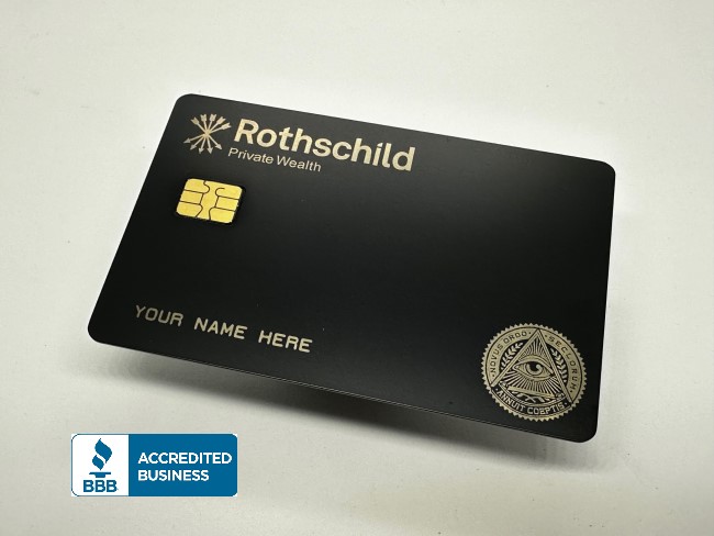 The Rothschilds Metal Credit Card Design  (matte-black)