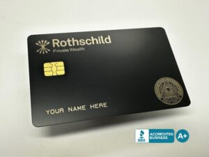 The Rothschilds Metal Credit Card Design  (matte-black)