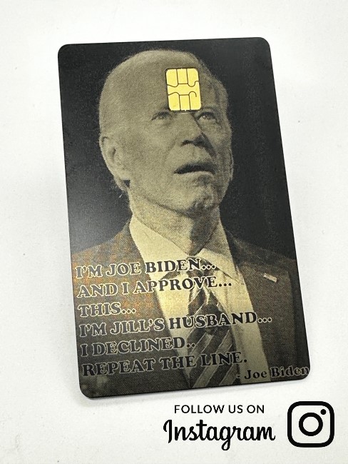 Presidential Confusion Metal Credit Card Design (matte-black)