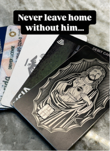 Christ Is King Metal Card Design (matte-black)