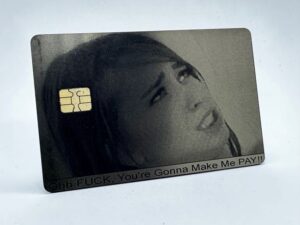 Custom metal credit card for dating impressions